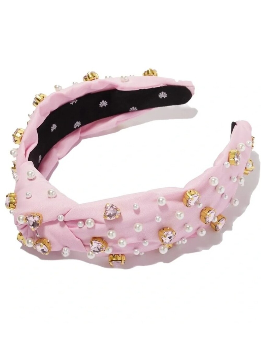 🦩LELE SADOUGHI X Stoney Clover Lane Flamingo Heart Crystal & Pearl Headband SCL